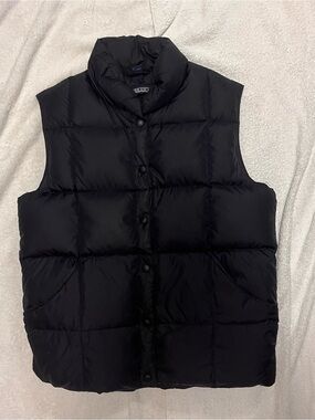 Lands' End Women’s Black Quilted Puffer Vest